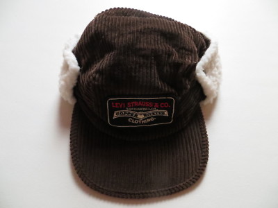Levi's Cord Mütze, Cap, Gr. M (XS), Breitcord, warm gefüttert mit Teddy Fell !