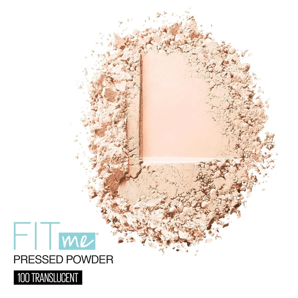 Maybelline Fit Me Matte + Poreless Pressed Face Powder Makeup # 100 Translucent - Image 4 of 4