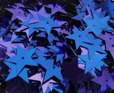 Lot of 1000 pcs Large 3/4" Metallic Blue Star Shaped Loose Sequins Sewing Crafts