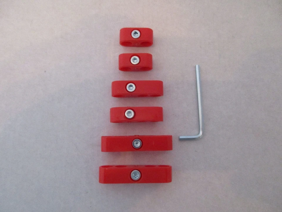 SEPARADORES DE CABLES DE BUJÍA ROJO 7 MM 8 MM TELARES 350 454 HOT RODS #9577RED Foto 2 de 3