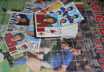 LOT Figurines Panini Calciatori 1979/80 – 100 Pz Autoadhésives Avec Velin – Très Bel état