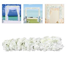 Biały 100 * 25cm Zrób to sam Sztuczny zestaw kwiatów na imprezę domową Ślub