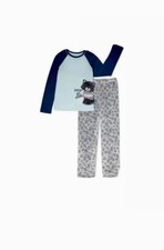 Wonder Nation S 6-6x Graphic Cat Dream Big Snooze Long Sleeve Pajama 2 Pc Set