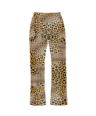 Klassische Original Leopard Gepard Tiermotiv Pyjamahose Loungewear Mode