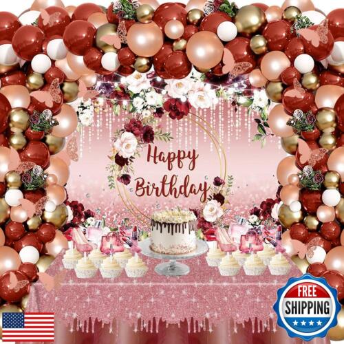 Yancan Floral Happy Birthday Decorations Women Birthday Party Supplies Includ