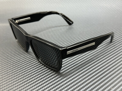 PRADA PR 25ZS 1AB08G Black Polarized Men's 56 mm Sunglasses