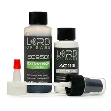 2oz Black Rubber Toughened Extra Thick CA Glue Kit 10000CPS