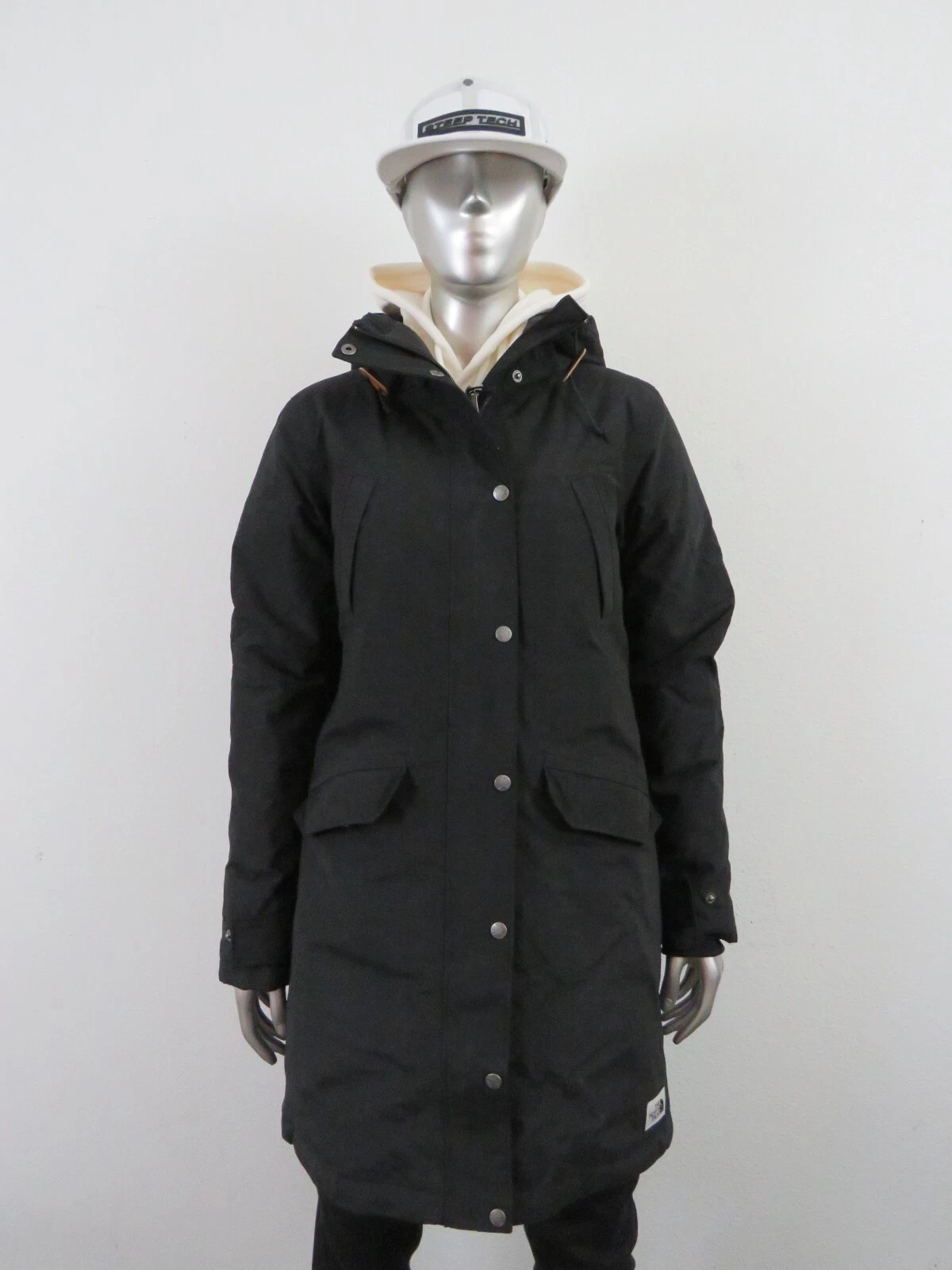 NWT Womens The North Face TNF Snow Down Hooded Parka Warm Winter Jacket - Black