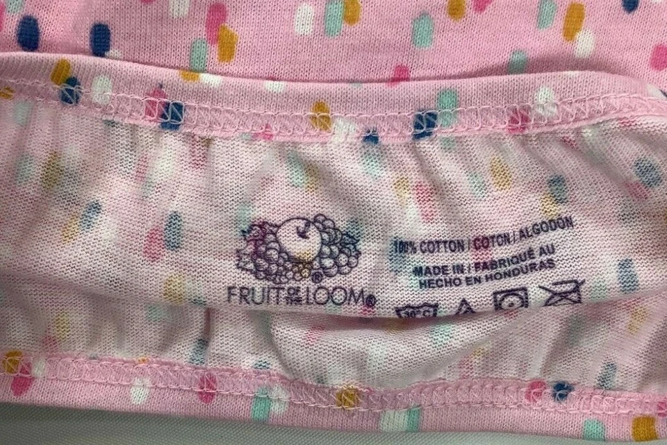 Girls Fruit Alf The Loom Pink Blue White Multi Briefs 10 pack NEW! - Image 3 of 3