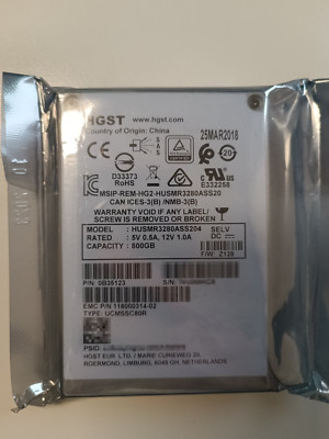 HGST 800 GB 2.5'' HUSMR3280ASS204 SAS EMC SSD Server Networking Enterprise Hitach