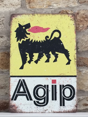 DÉCO PLAQUE MÉTALLIQUE Reproduction tôle rétro vintage Garage MOBILGAS