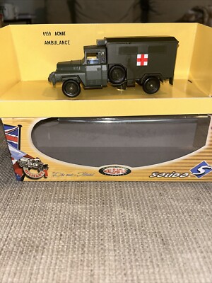ACMAT MILITÄR ARMEE KRANKENWAGEN MODELL LKW GRÜN MASSSTAB 1:50 SOLIDO 6159 K8