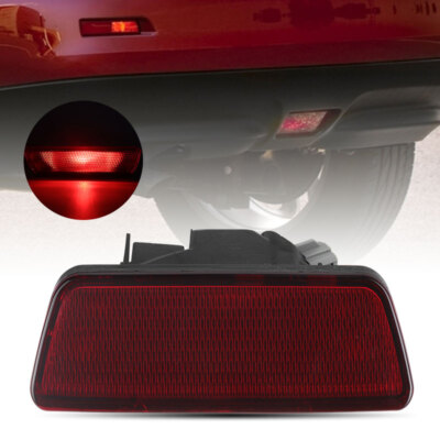 Rear Bumper Brake Tail Fog Light Red Lens For Nissan Juke Rogue Murano X-Trail