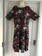 AB. Womens Size 18 Black White Orange BNWT Dress LADIES SUMMER SMART STRETCH