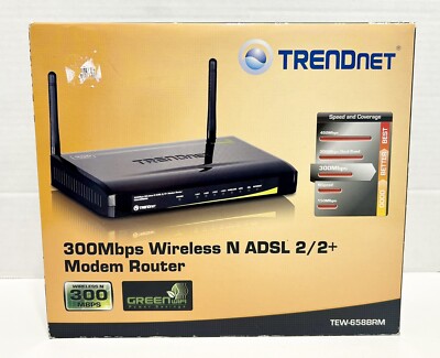 TRENDnet TEW-658BRM 300Mbps Wireless N ADSL 2/2+ Modem Router