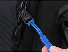 Black Zipper Pulls Fixer Nylon Cord Extension Zipper Tab Tag Replacement 20 Pcs