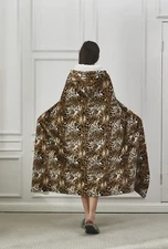 Regal Comfort - Savannah Cat - Faux Fur Sherpa Wearable Blanket - 50"x70"