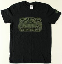 Eric Clapton _RARE_ S 2014 World Tour Shirt 32 Ford Coupe Art Green/Grey - Cream