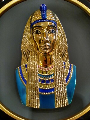 コレクション CLEOPATRA 22K Hand Paint PORCELAIN PLATE CLEOPATRA-EMPRESS AND ENCHANTRESS 22 KARAT GOLD PORCELAIN
