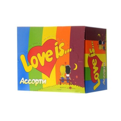 Chewing gum Love Is assorted 100 pcs / Жвачка Love Is ассорти 100 шт