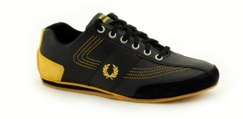 Fred Perry Sneaker Black Bright Yellow B91280 - Picture 1 of 1