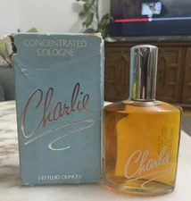 Vintage Revlon Charlie Concentrated Cologne Splash 3 1/2 Fl Oz