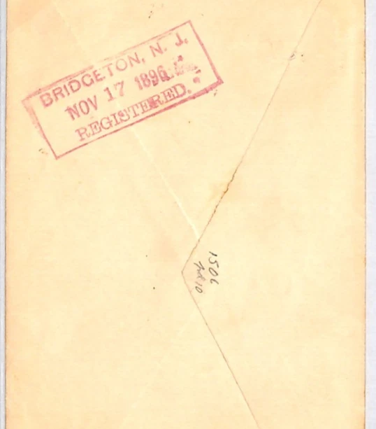 USA Stationery Cover 10c COLUMBUS Reg'd 1896 *Santa Barbara* California XU133 - Image 4 of 4