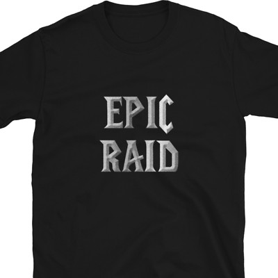 Warcraft T-Shirt | EPIC RAID Stone Letter Tee | Unisex 