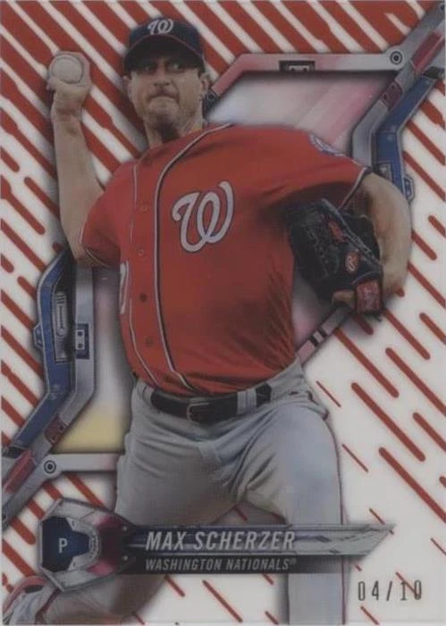 Pattern 1 Waves/Diagonals Red Rainbow Foil