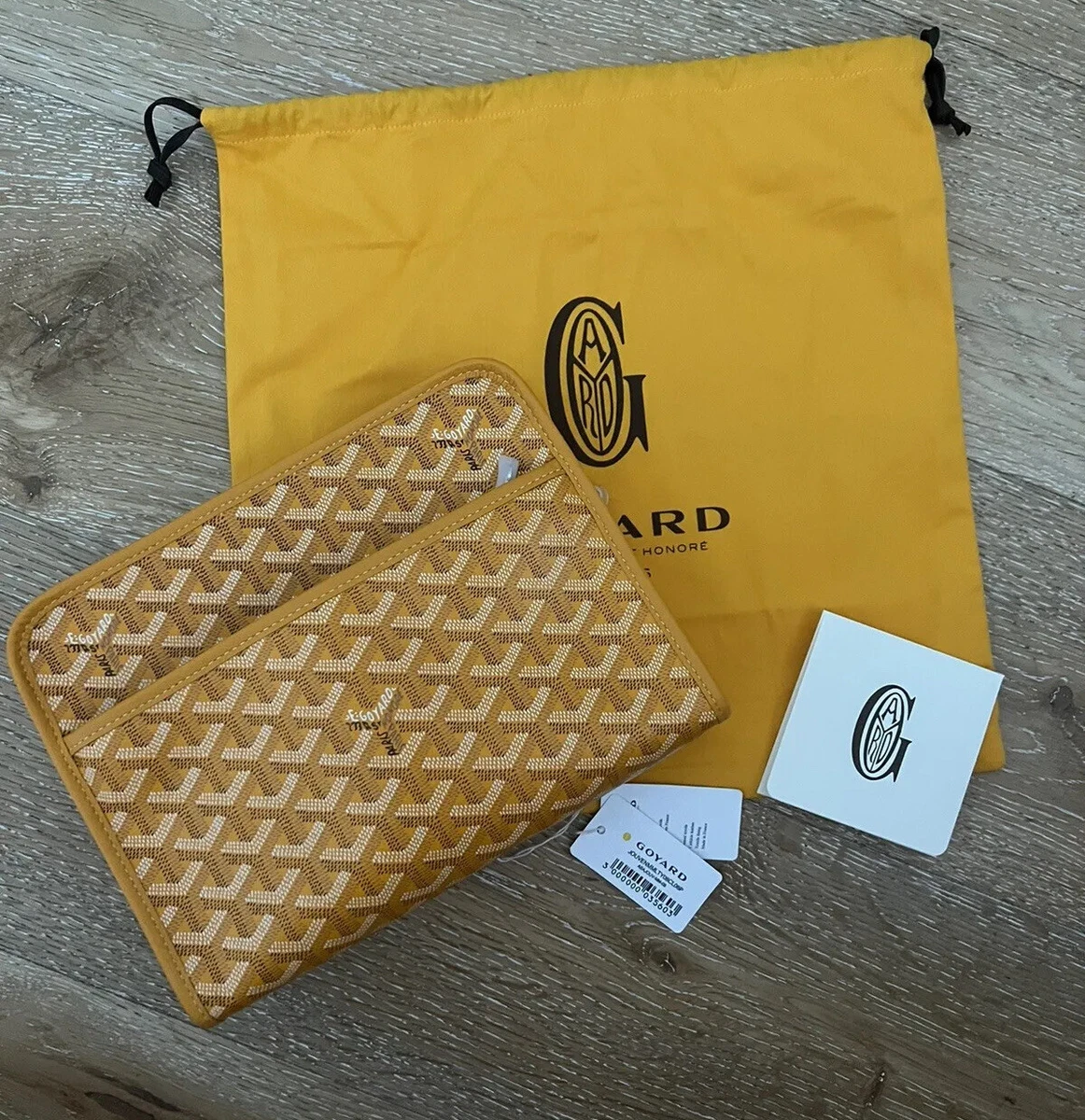 Goyard Yellow Goyardine Coated Canvas Jouvence MM Toiletry Pouch Goyard