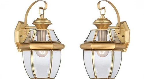 Quoizel NY8316B Newbury 1 Light Outdoor Wall Lantern Fixture - 2 Pack - Picture 1 of 5