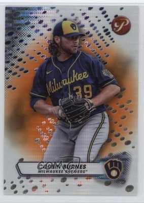 2023 Topps Pristine Orange Pulsar Refractor 18/25 Corbin Burnes #2 0e1b