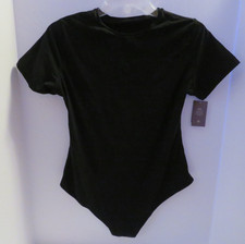 Womens Auden 4 Way Stretch Short Sleeve Bodysuit Black Size XXL NWT