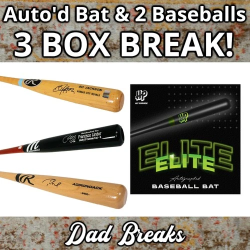 LOS ANGELES DODGERS autographed Hit Parade Bat + 2 signed Baseball: 3 BoxBreak
