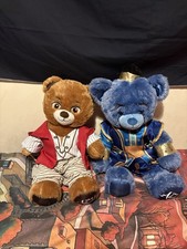 Disney Build A Bear rare Aladdin Collection Bears, Genie And Aladdin In Costume
