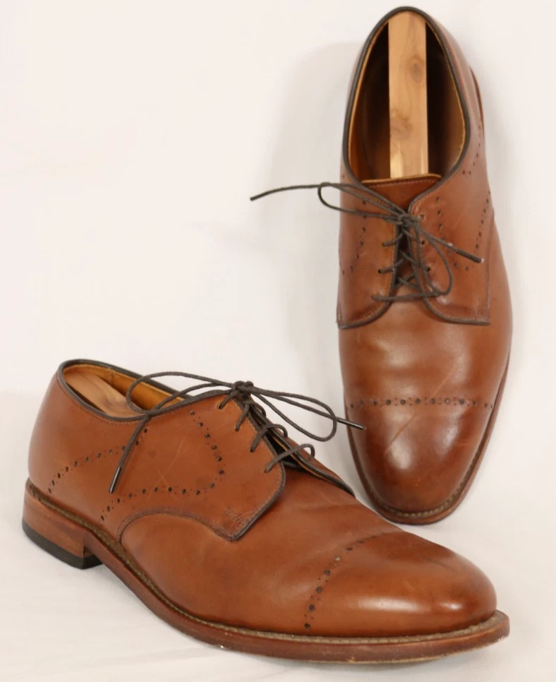 Brioso Size 11 Men\'s Perforated Tan Casual Lace-Up Shoes Brioso | Shoes | Brioso Verandah Leather Sandals | Poshmark main image 4