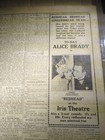JULY 1920 NEWSPAPER PAGE #2774- ALICE BRADY IN "REDHEAD" MOVIE AD 🍿 — photo 2
