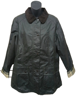 Barbour Beadnell Wax Cotton Women's Jacket LWX0667SG91 Sage Size US 10 (NWT)