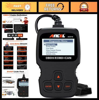 Universal OBD II Scanner Car Engine Fault Code Reader, CAN Diagnostic Tool, Read