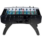 Fußball Tischkicker Profi Schwarz Metallic grünes Feld Figuren Blau Rot 80kg