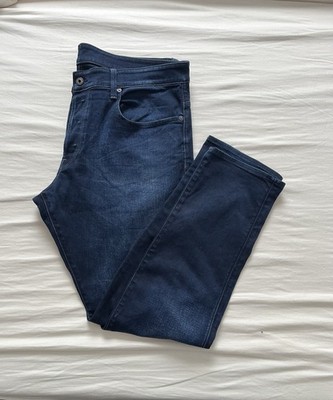 G-Star RAW Herren Jeans Denim Blau Gerades Bein W38 L36 Modell 3301
