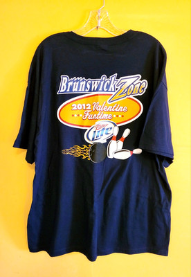 Brunswick Zone 2012 Valentine Funtime T Shirt NOS Blue XL  Free Shipping