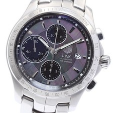 TAG HEUER CJF211M Link Moon Pearl Date Chronograph Mens Automatic Watch