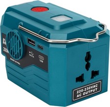 200W Power Inverter Compatible with Makita 18V Battery for Outdoor Camping Tool