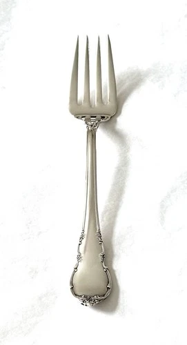 Lunt Sterling MODERN VICTORIAN Salad Fork Floral Outline Near Mint