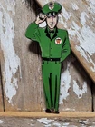 VINTAGE TEXACO PORCELAIN SIGN OLD GAS STATION MOTOR OIL GARAGE ATTENDANT MAN
