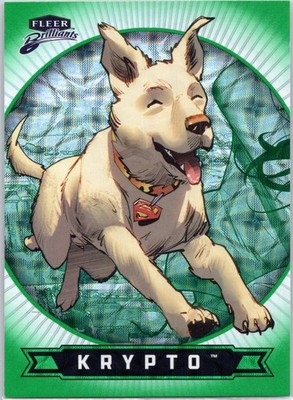 2025 Fleer Brilliants Superman #20 Krypto Green Kryptonite /499