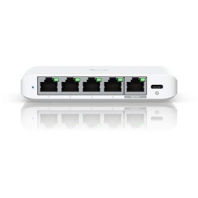 Ubiquiti UniFi USW-Flex-2.5G-5 5-Port Managed Switch 2,5G PoE Weiß  Netzteil ink