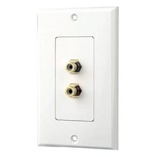 Pyle Dual Stereo RCA Wall Plate