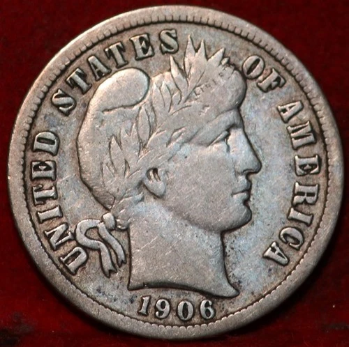 1906-D Barber Dime — photo from the most recent tracked eBay sale